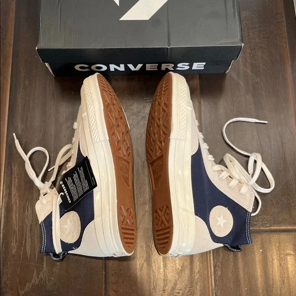 Converse Navy and White Chuck Taylor High Top Sneakers - Picture 7 of 12